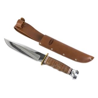 Ka-Bar Bowie Knife Brown Plain Edge