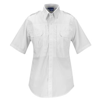 Men's Propper Lightweight Short Sleeve Tactical Dress Shirts Poplin White