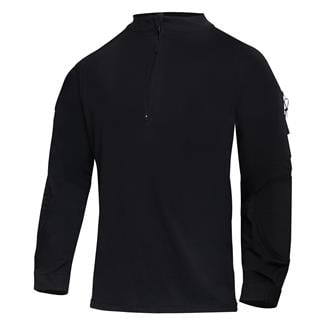 Men's Rothco 1/4 Zip Tactical Airsoft Combat Shirt Black