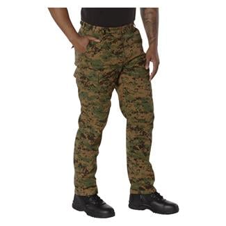 Men's Rothco Digital Camo Tactical BDU Pants Woodland Digital Camo