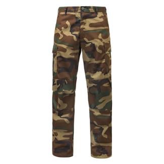 Men's Rothco Relax Fit Zipper Fly BDU Pants Woodland Camo
