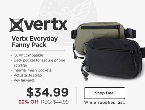 22% off Vertx Everyday Fanny Pack. $34.99 shop deal.
