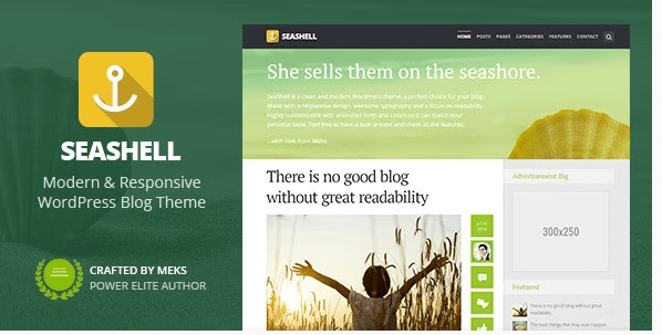SeaShell Blog Magazine Theme 