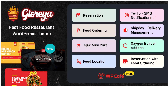 Gloreya – Fast Food Restaurant WordPress Theme