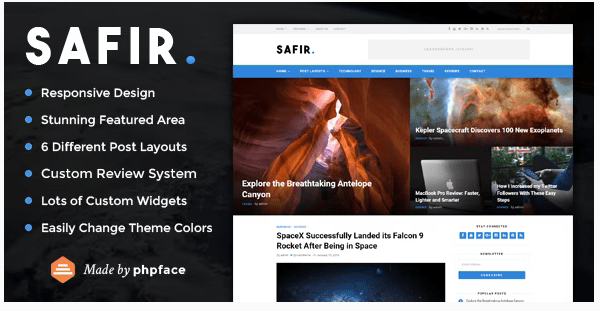 Safir Blog Magazine Theme