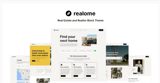 Realome Real Estate Theme Review : Realtor Block Theme