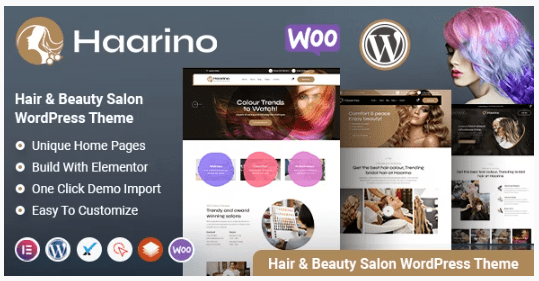 Haarino Retail Theme Review : Hair Salon WordPress Theme