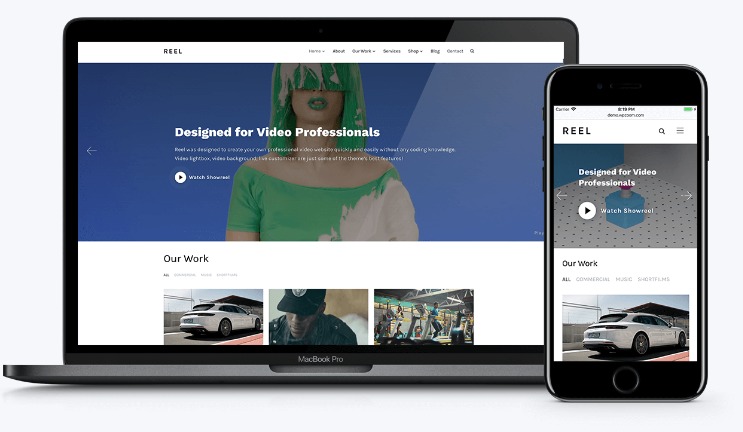 Reel Best WordPress Theme for Video Production Company Themes