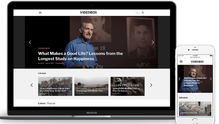 VideoBox Best WordPress Theme for Video Production Company Themes