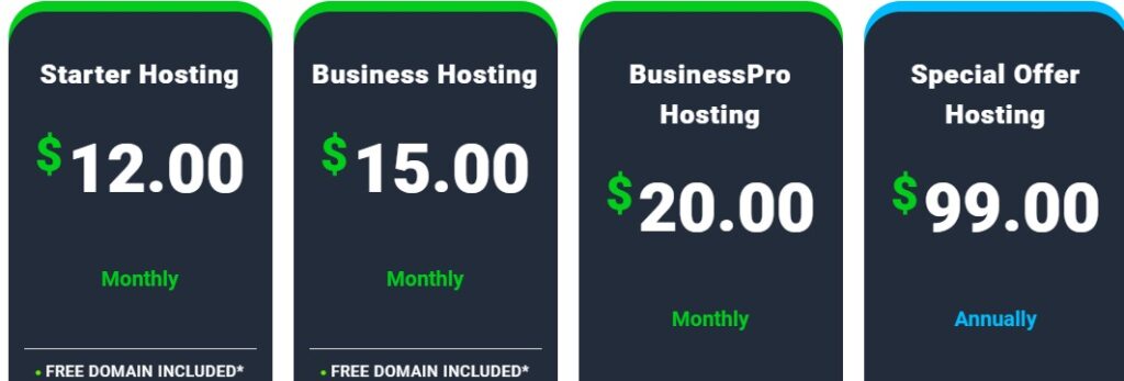 Domainhosting Cost & Pricing 