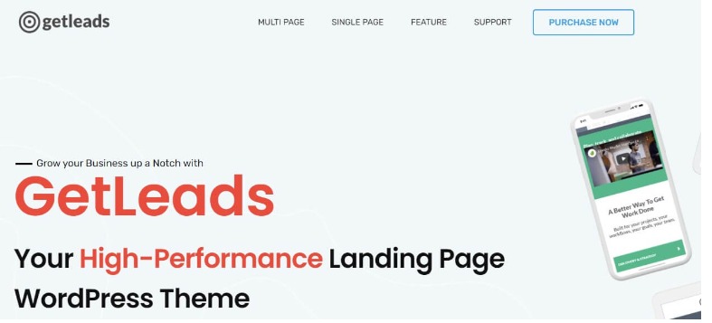 GetLeads Best WordPress Theme for lead Generation