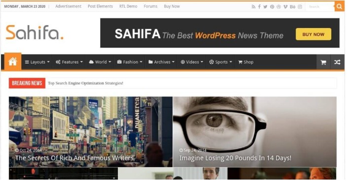 Sahifa Best WordPress Jarida Themes