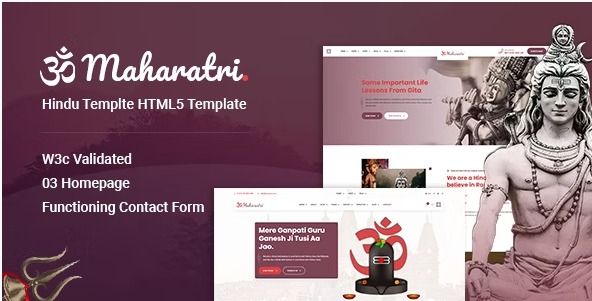 Maharatri Best WordPress Temple Themes Of 2023