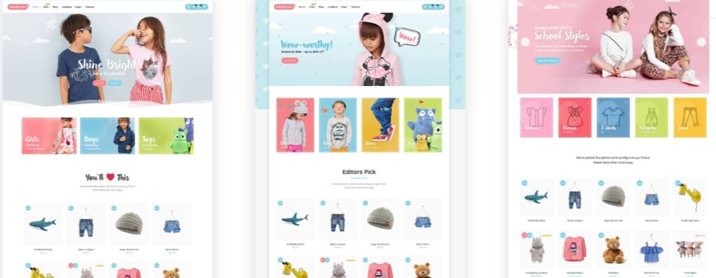 BabyStreet E-Commence Theme Features 