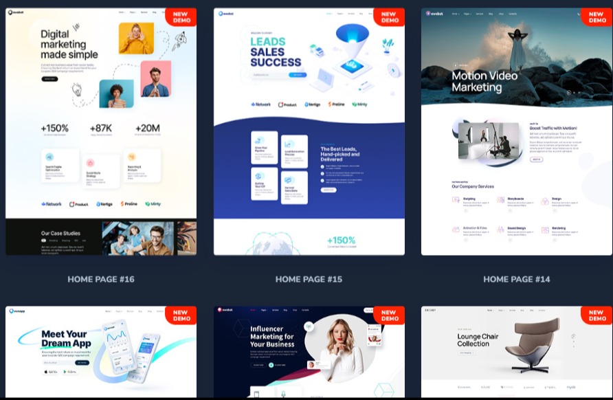 Ewebot Corporate Theme Features 