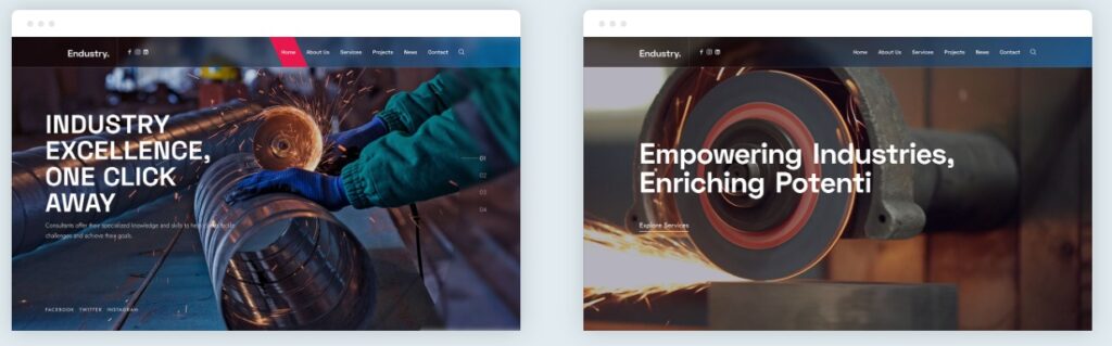 Endustry Corporate Theme Features 