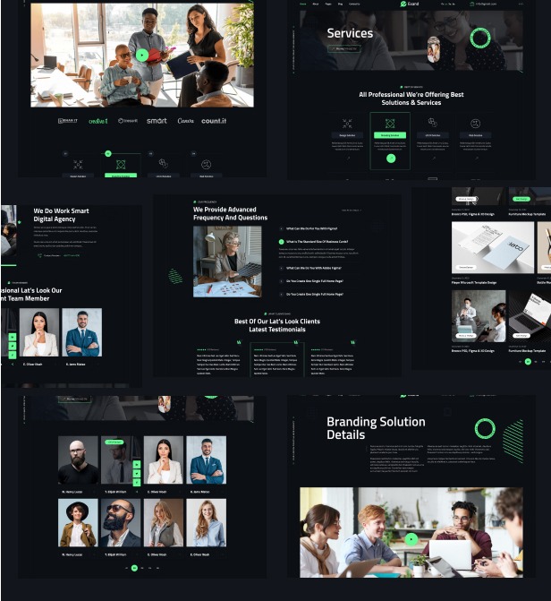 Exand Creative Theme Features 