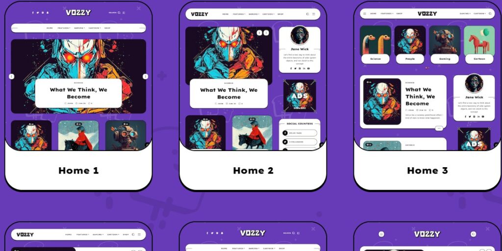Vozzy Blog / Magazine Theme Features 