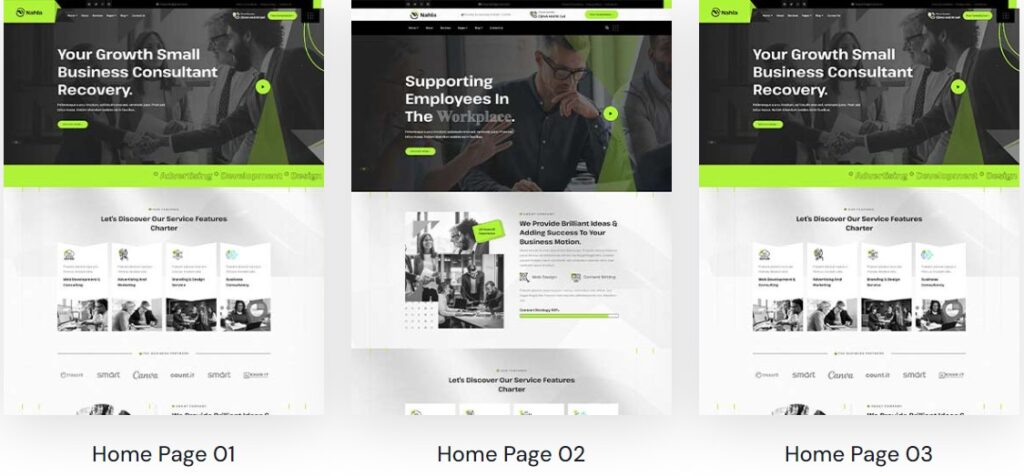 Nahla Corporate Theme Features 