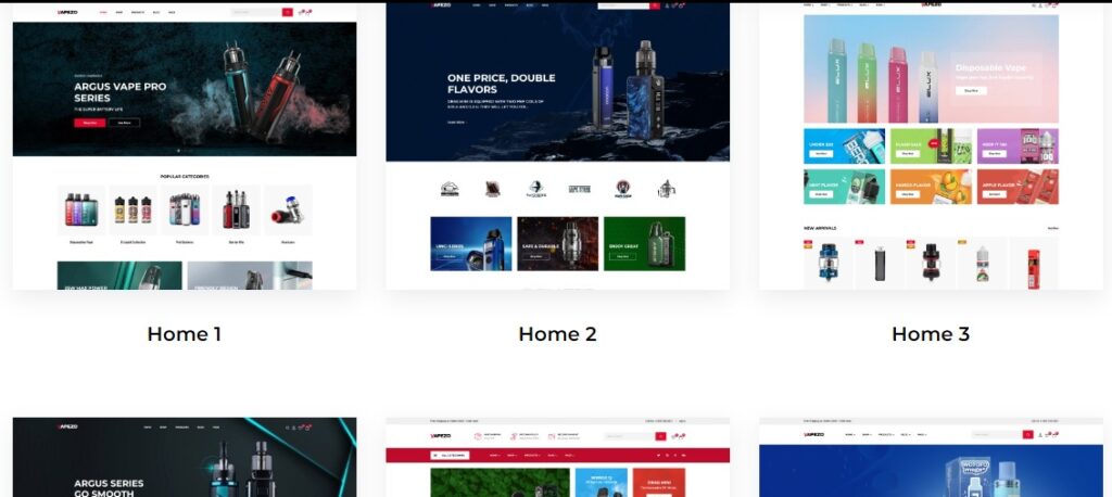 Vapezo E-Commerce Theme Features 