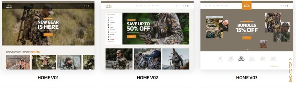 Wildy E-Commerce Theme Features 