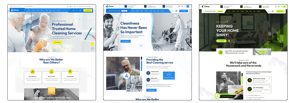 Clenq Corporate Theme Features 