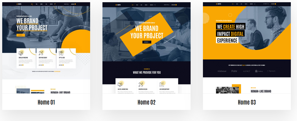 Corpix Corporate Theme Features 