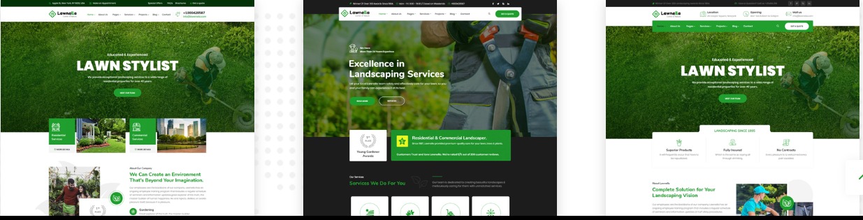 Lawnella Corporate Theme Features 