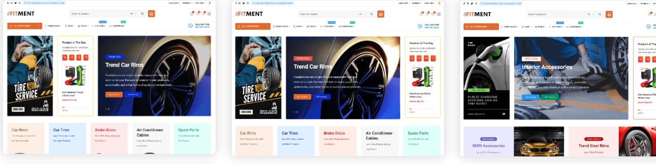 Fitment E-Commerce Theme Features 