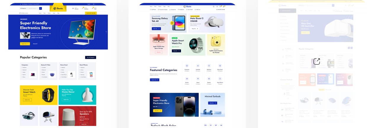 Electio E-Commerce Theme Features 