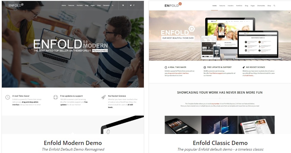 Enfold Corporate Theme Features 
