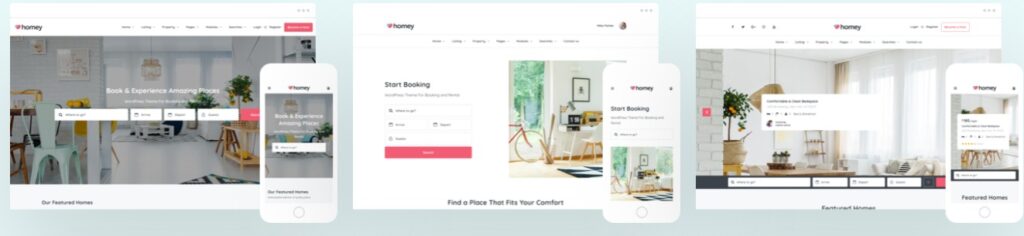 Homey Real Estate Theme Features 