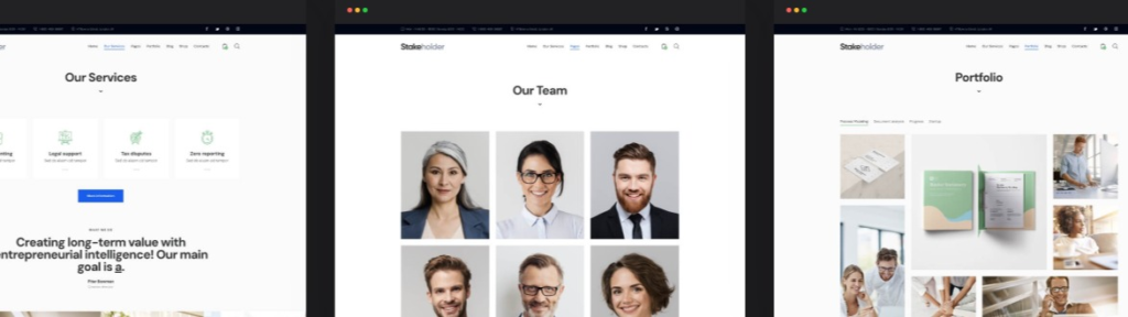 Stakeholder Corporate Theme Features 